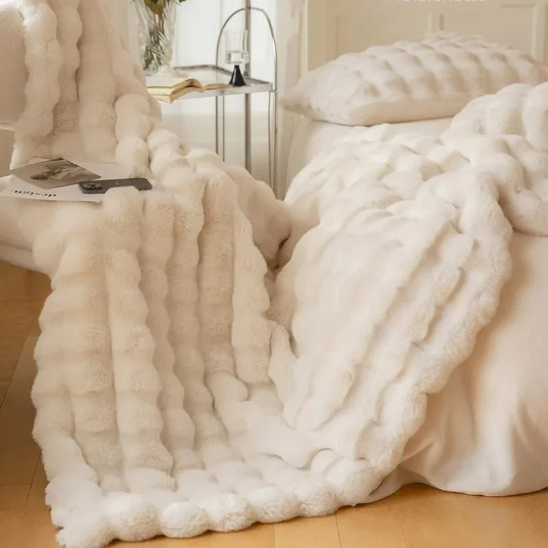 Coperta super morbida - Elegante poliestere - Accogliente coperta per letto e divano