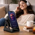 Supporto telefono a induzione con altoparlante Bluetooth e caricatore wireless