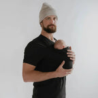 T-shirt per babywearing con marsupio integrato per il neonato e cotone elasticizzato, lavabile in lavatrice