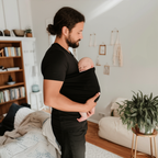 T-shirt per babywearing con marsupio integrato per il neonato e cotone elasticizzato, lavabile in lavatrice