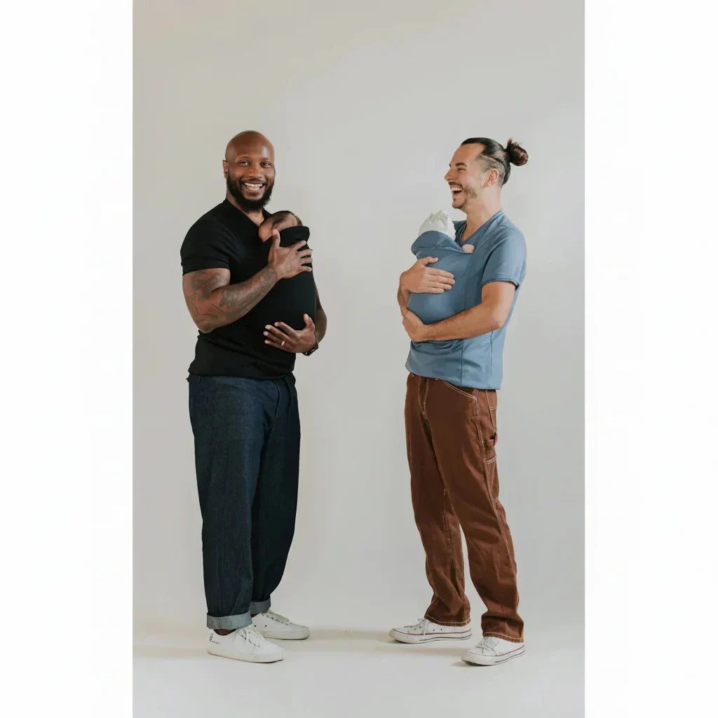 T-shirt per babywearing con marsupio integrato per il neonato e cotone elasticizzato, lavabile in lavatrice