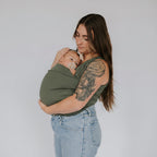 T-shirt per babywearing con marsupio integrato per il neonato e cotone elasticizzato, lavabile in lavatrice