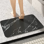Tappetino da bagno ad asciugatura rapida in pietra diatomacea antiscivolo effetto marmo
