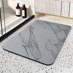 Tappetino da bagno ad asciugatura rapida in pietra diatomacea antiscivolo effetto marmo
