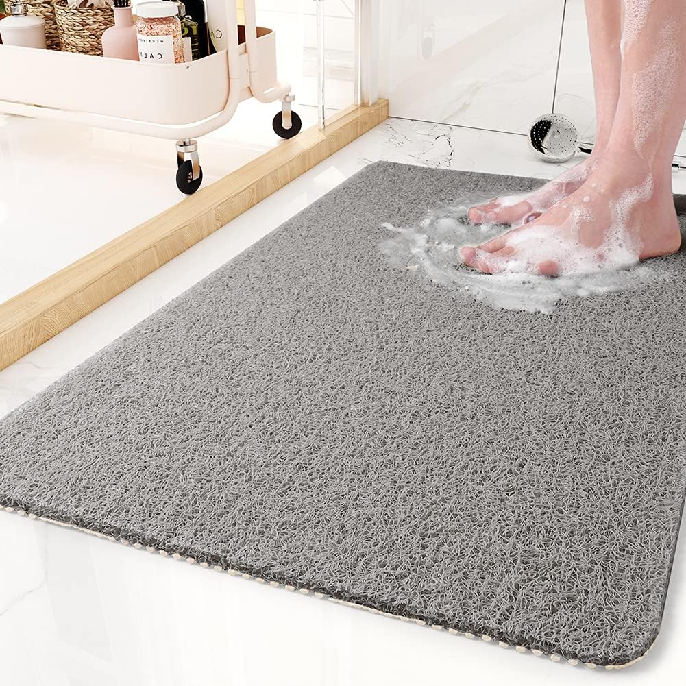 Tappetino da doccia antiscivolo – Morbido, sicuro, facile da pulire, misura personalizzabile, drenaggio rapido dell’acqu