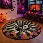 Tappeto Halloween Vortice Scheletro 3D