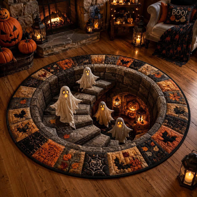 Tappeto Halloween Vortice Scheletro 3D