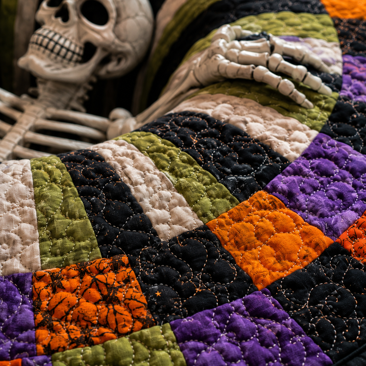 Tappeto Halloween Vortice Scheletro 3D