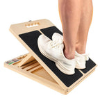 Tavoletta inclinata in legno regolabile a cinque livelli per stretching ed esercizi in inclinazione