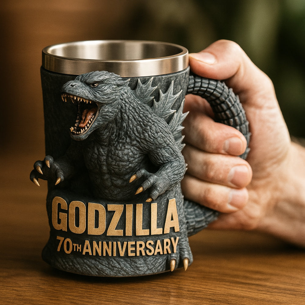Tazza da caffè con mostro in rilievo, figure 3D in ceramica per bevande