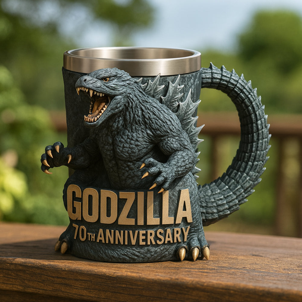 Tazza da caffè con mostro in rilievo, figure 3D in ceramica per bevande