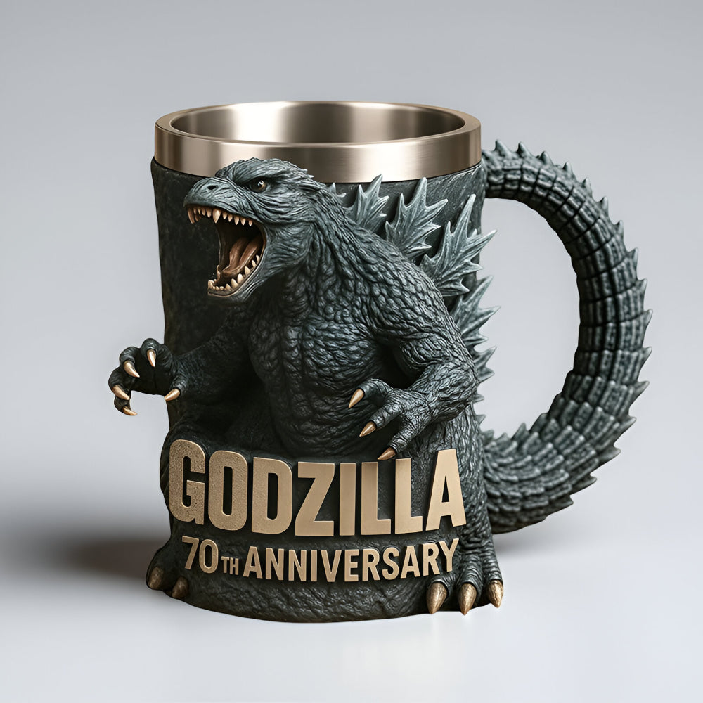 Tazza da caffè con mostro in rilievo, figure 3D in ceramica per bevande