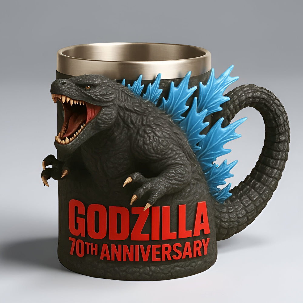 Tazza da caffè con mostro in rilievo, figure 3D in ceramica per bevande