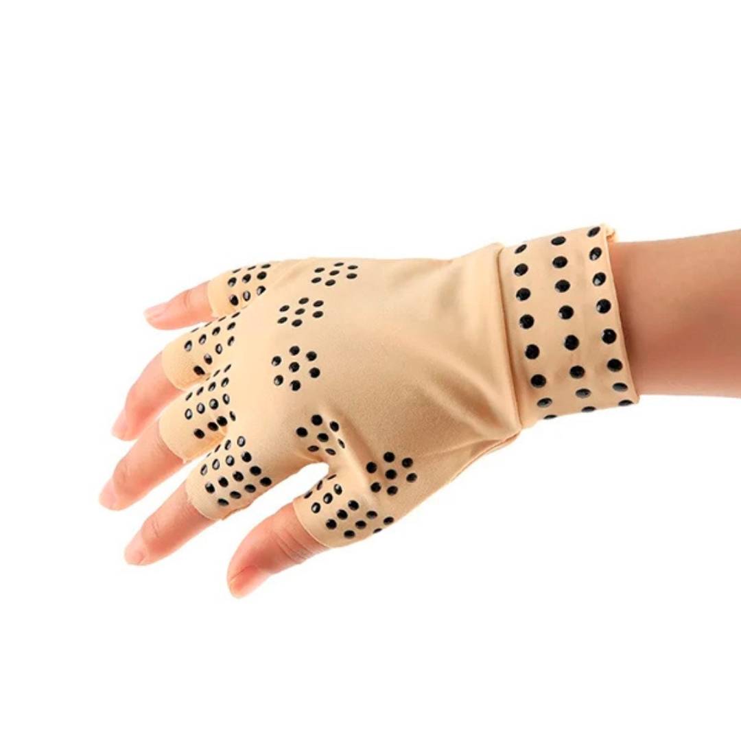 ThermaFlex Fingerless Arthritis Gloves | Guanti magnetici a compressione senza dita per sollievo dal dolore da artrite -