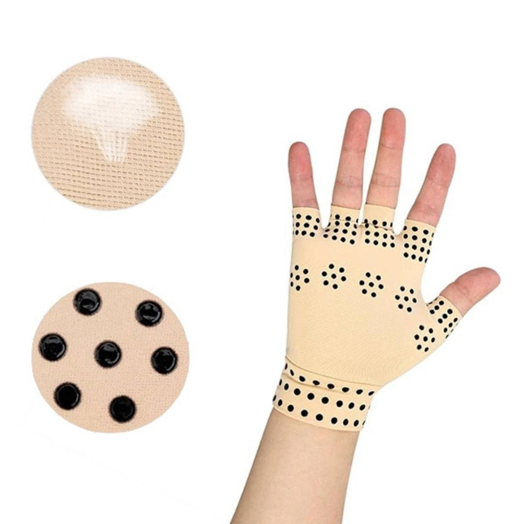 ThermaFlex Fingerless Arthritis Gloves | Guanti magnetici a compressione senza dita per sollievo dal dolore da artrite -