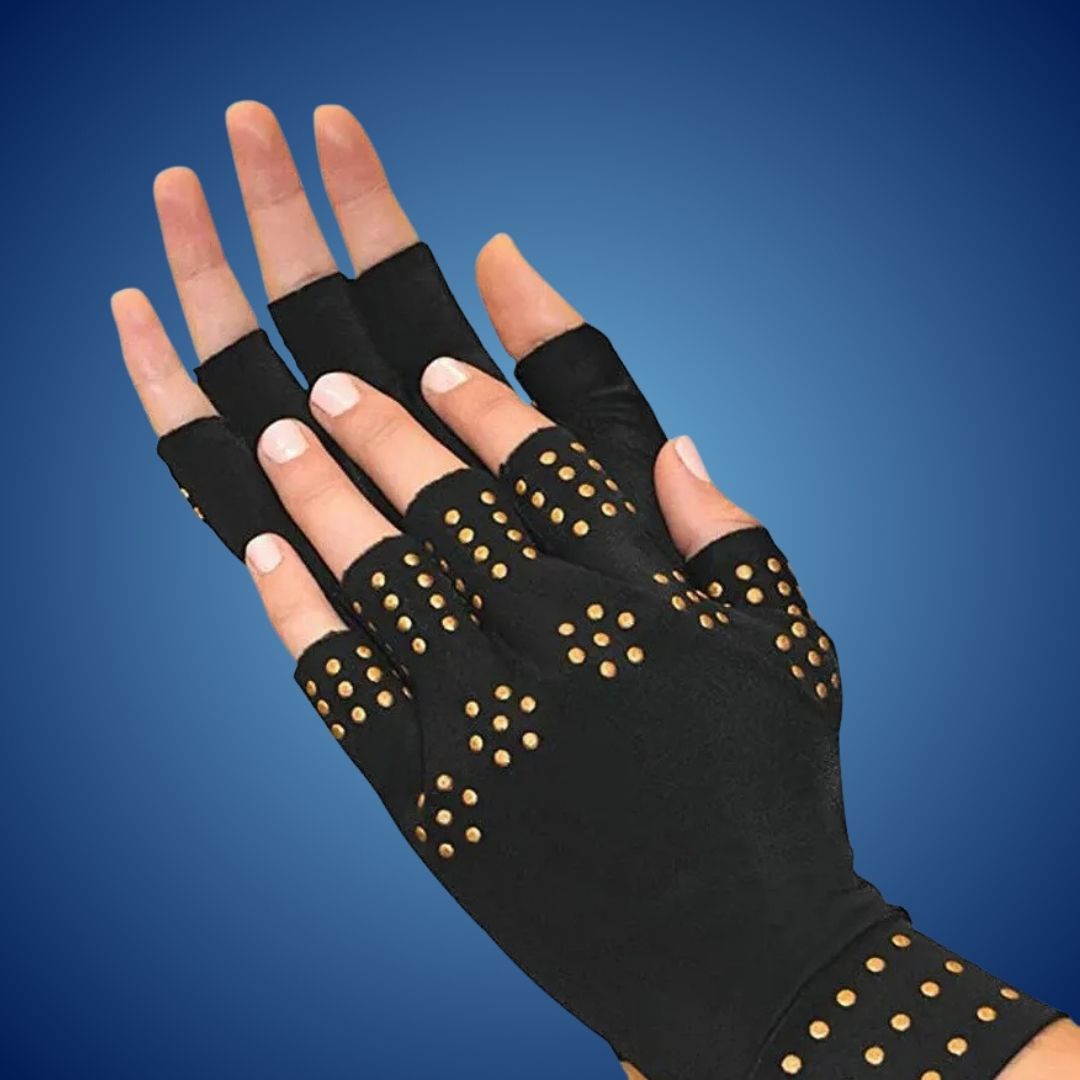 ThermaFlex Fingerless Arthritis Gloves | Guanti magnetici a compressione senza dita per sollievo dal dolore da artrite -