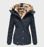 Cappotto invernale con cappuccio dalla vestibilità slim, spesso e caldo