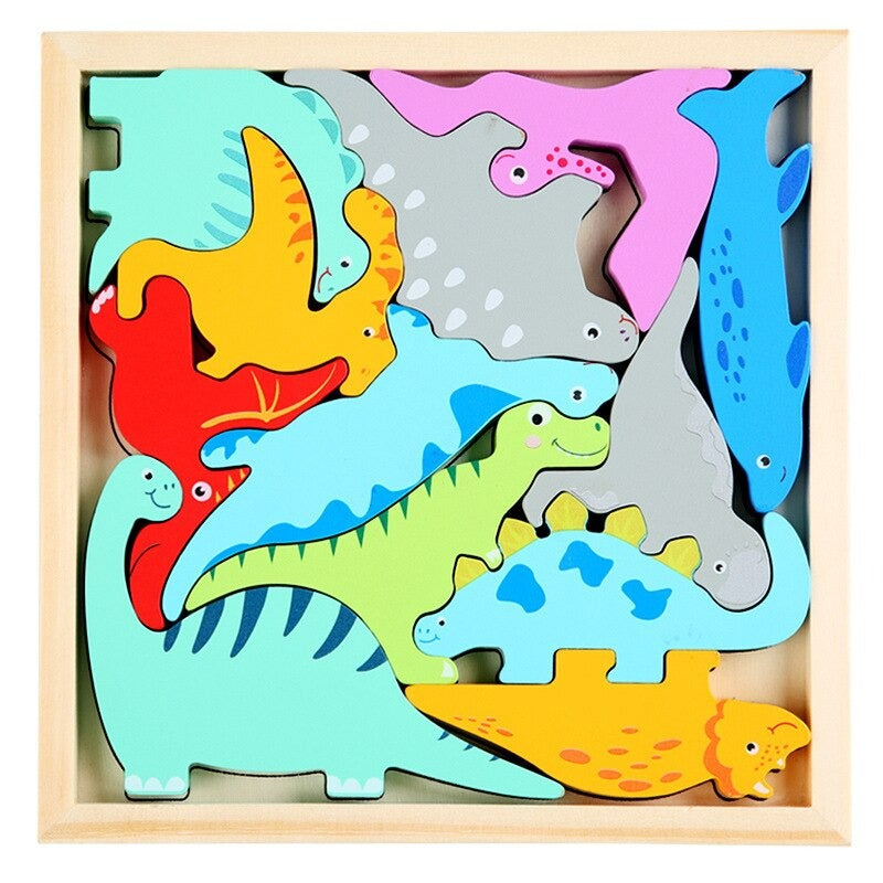 Puzzle di abbinamento di forme in legno per bambini