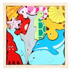 Puzzle di abbinamento di forme in legno per bambini