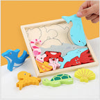 Puzzle di abbinamento di forme in legno per bambini