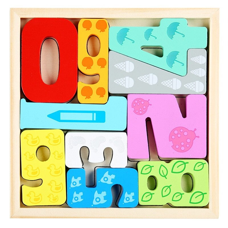 Puzzle di abbinamento di forme in legno per bambini