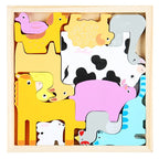 Puzzle di abbinamento di forme in legno per bambini