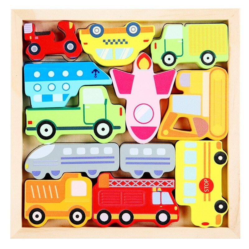 Puzzle di abbinamento di forme in legno per bambini