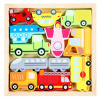 Puzzle di abbinamento di forme in legno per bambini