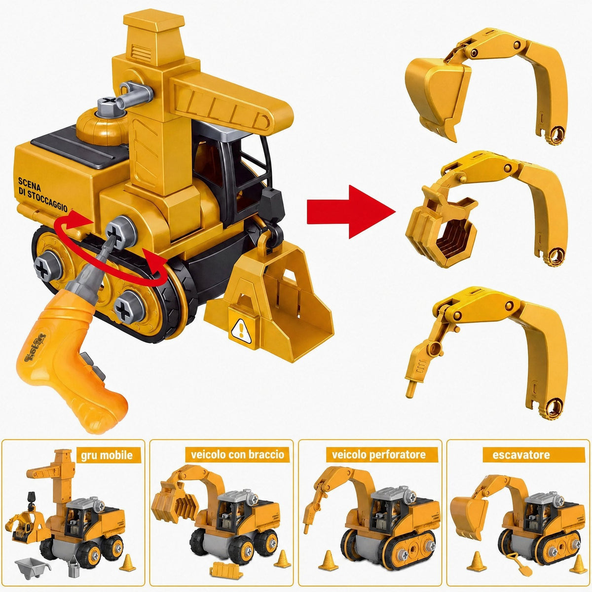 Set di Costruzione Ingegnere Junior – Kit Educativo Montessori per Bambini – Tipo Meccano