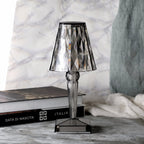 Moderna Lampada da Tavolo Lucida con Cristalli e Facile Controllo