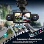 Telecamera per auto 4 canali FHD con visione a 360°