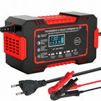 Caricabatterie intelligente 12V 6A con riparazione a impulsi e display LCD per batterie auto e moto