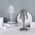 Moderna Lampada da Tavolo Lucida con Cristalli e Facile Controllo