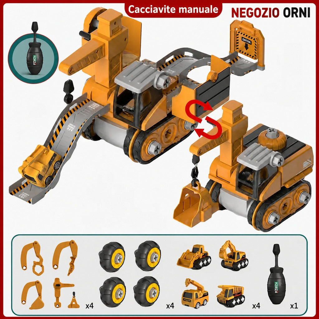 Set di Costruzione Ingegnere Junior – Kit Educativo Montessori per Bambini – Tipo Meccano