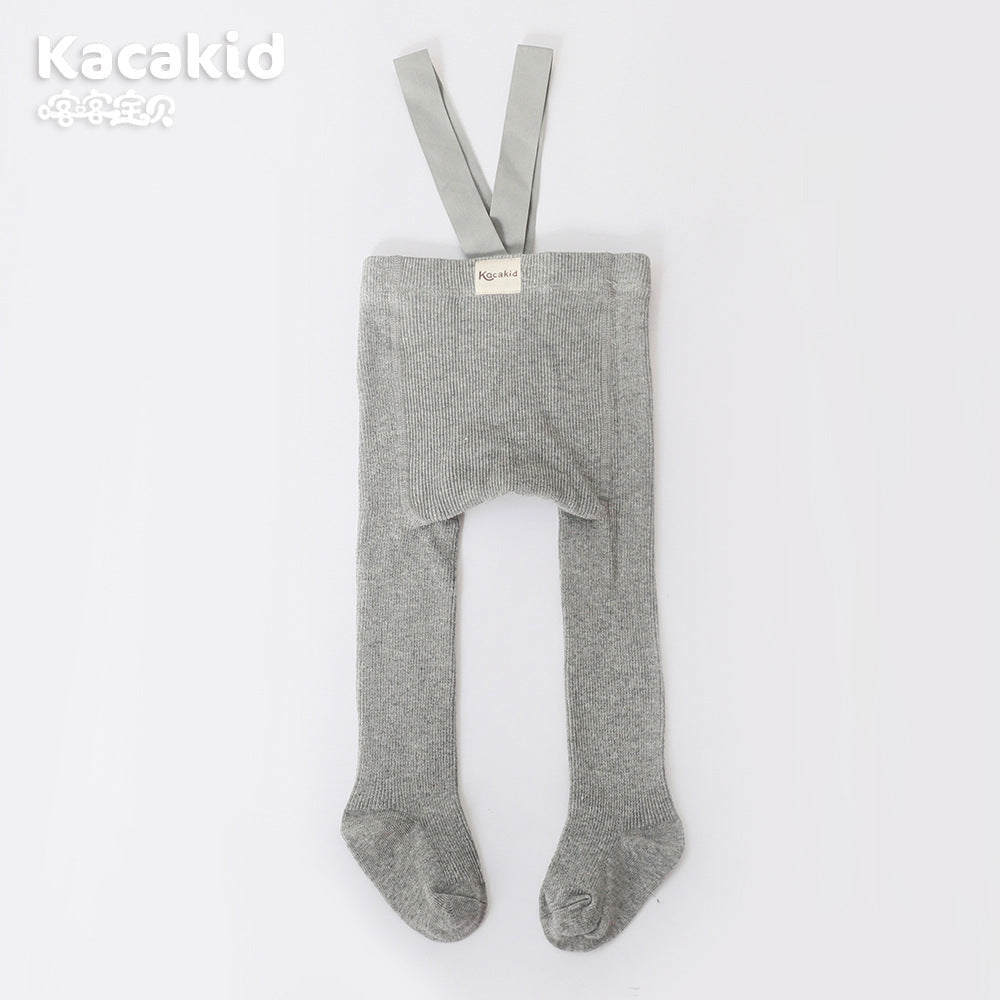Pantaloni unisex a vita alta lavorati a maglia per bambini