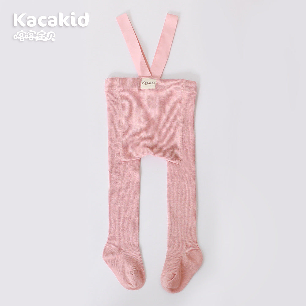 Pantaloni unisex a vita alta lavorati a maglia per bambini