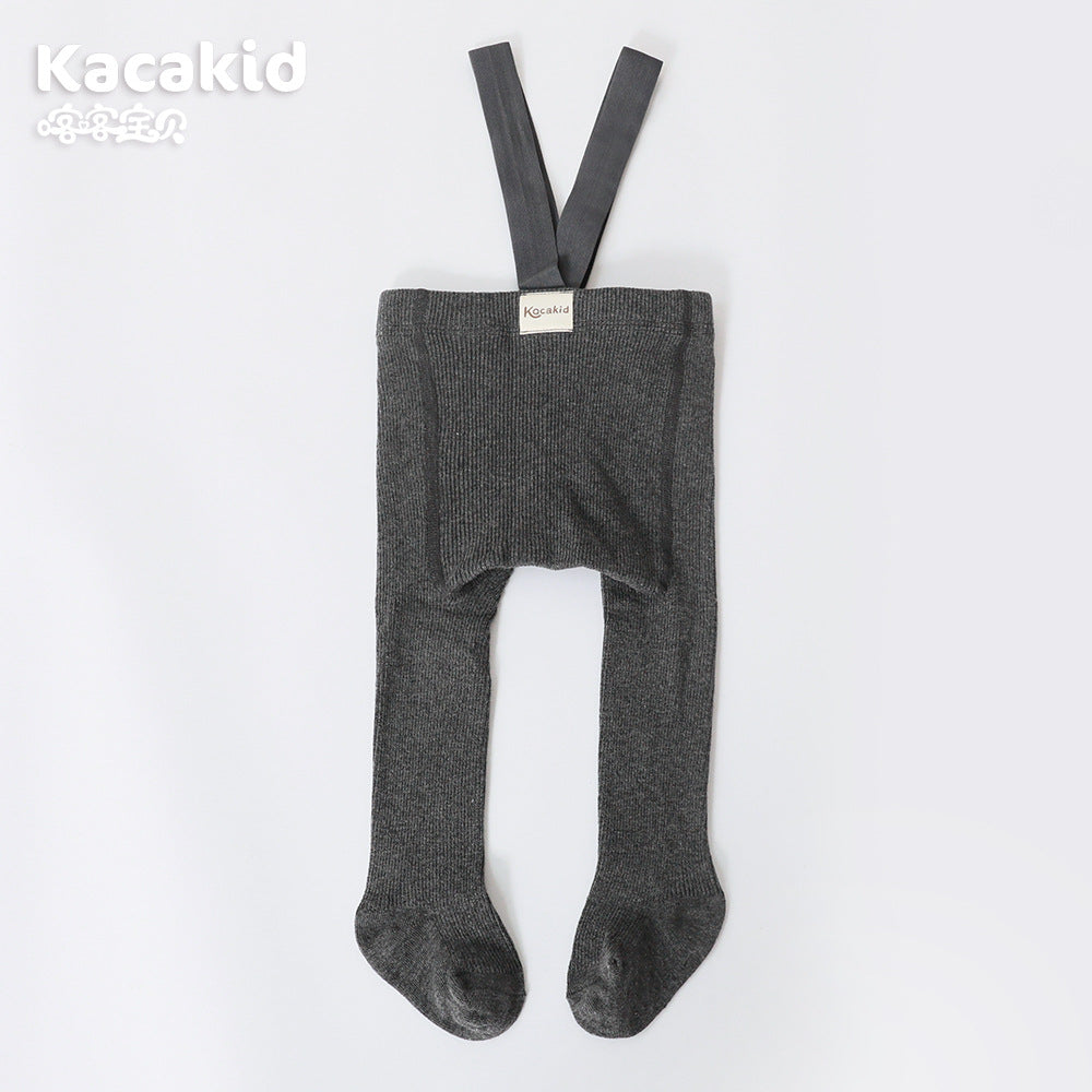 Pantaloni unisex a vita alta lavorati a maglia per bambini