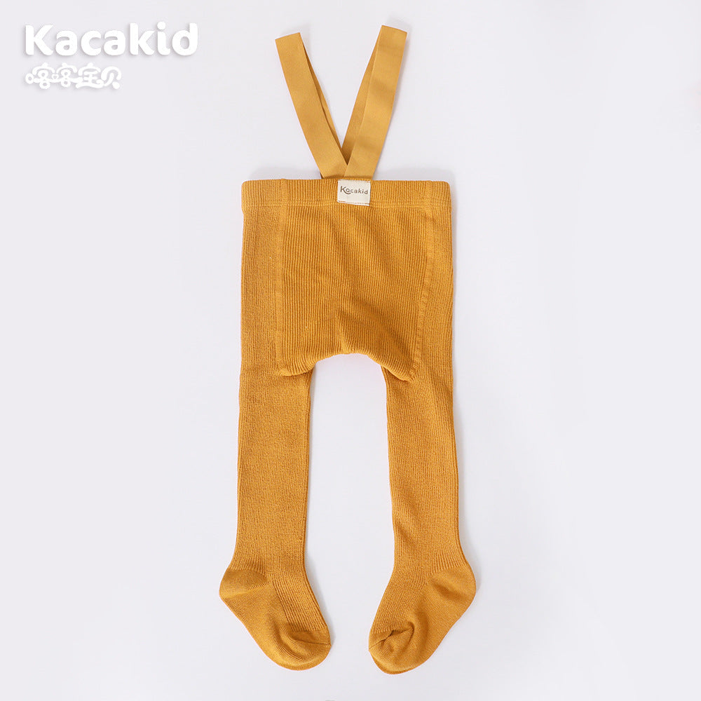 Pantaloni unisex a vita alta lavorati a maglia per bambini
