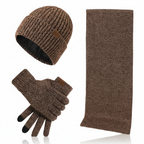 Set caldo unisex con cappello, sciarpa e guanti invernali