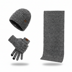 Set caldo unisex con cappello, sciarpa e guanti invernali