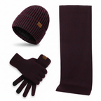 Set caldo unisex con cappello, sciarpa e guanti invernali