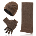 Set caldo unisex con cappello, sciarpa e guanti invernali