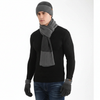 Set unisex con sciarpa e guanti per cappello invernale