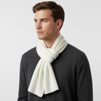 Sciarpa unisex in misto cashmere lavorata a maglia