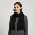 Sciarpa unisex in misto cashmere lavorata a maglia