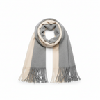 Sciarpa Lunga Unisex in Cashmere con Frange
