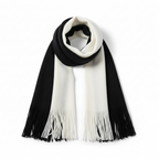Sciarpa Lunga Unisex in Cashmere con Frange