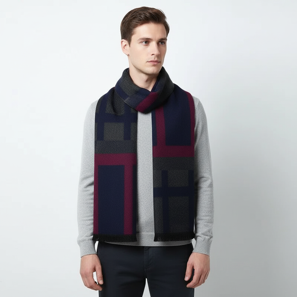 Sciarpa invernale unisex in cashmere premium