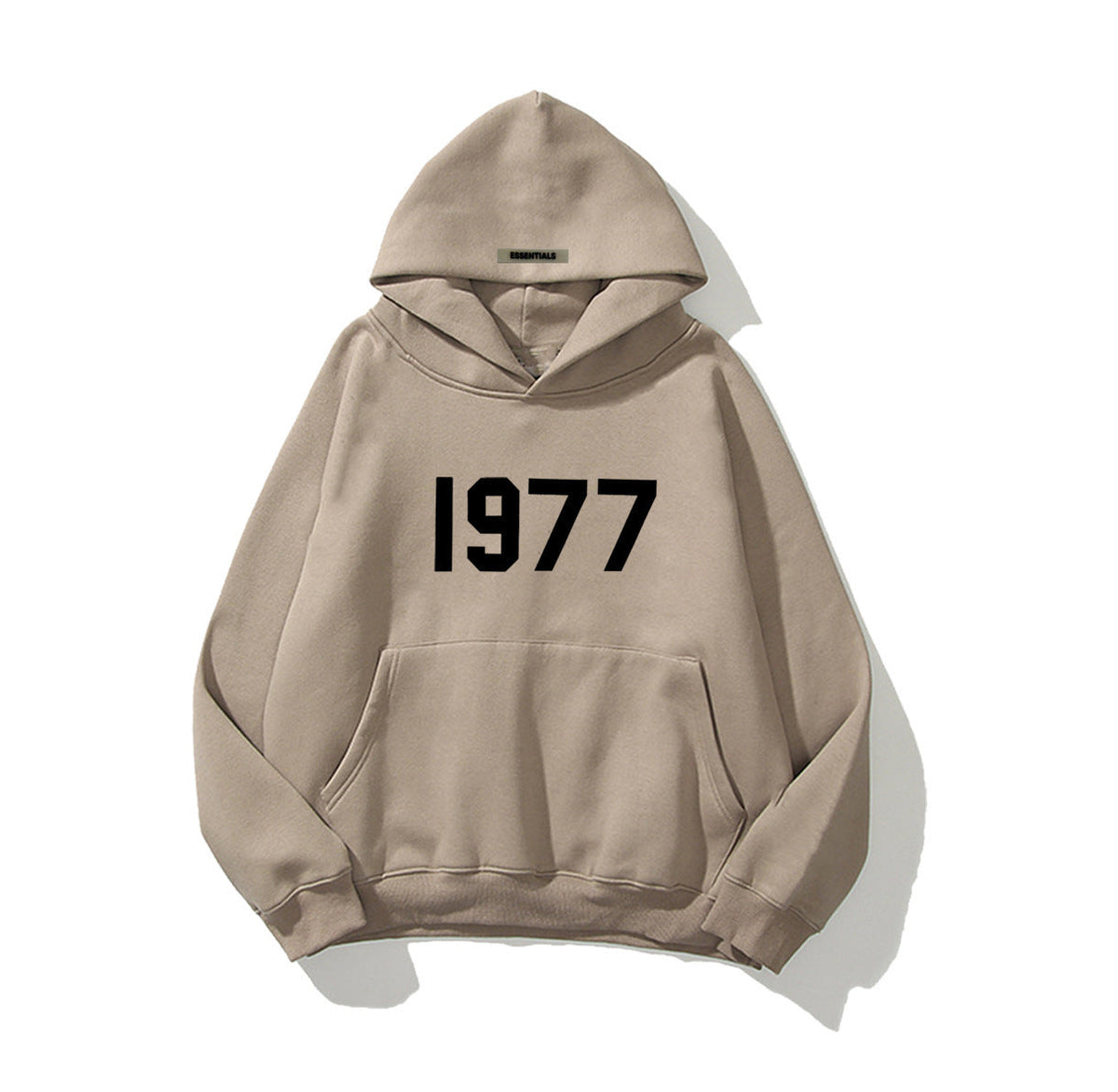 Felpa streetwear unisex con maniche raglan e stampa 1977