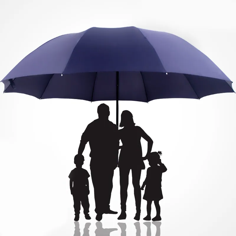 Ombrello pieghevole unisex super grande antivento per pioggia e sole